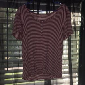 salmon color stripped arizona xl shirt